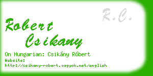 robert csikany business card
